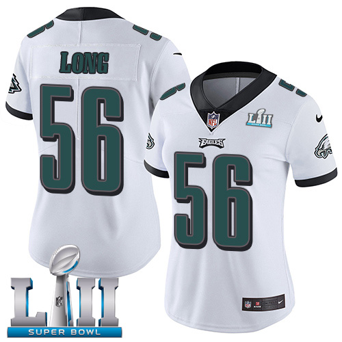 Nike Eagles #56 Chris Long White Super Bowl LII Women's Stitched NFL Vapor Untouchable Limited Jersey